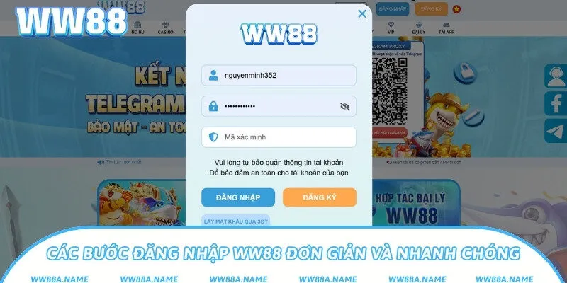 Các bước đăng nhập WW88 đơn giản và nhanh chóng